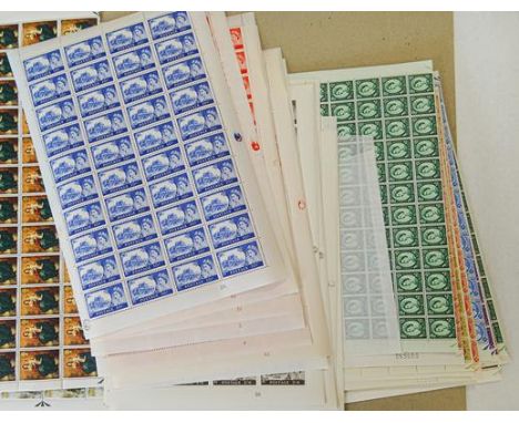 Great Britain, pre-decimal sheets, over 65 sheets including early phosphor defins set and castles high values, all in pristin