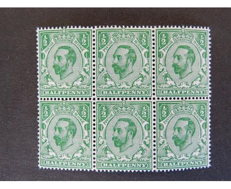 Great Britain, 1911 Downey Head ½d green shades, Die 1a yellow-green and bluish green, SGspec.N1(4) and N1(5), both in fresh 