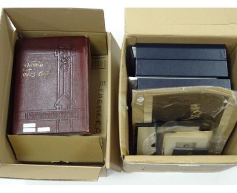 Wide-ranging accumulation in 4 cartons, with many 1000s of stamps on and off paper, the better sort of mixture from 19th cent