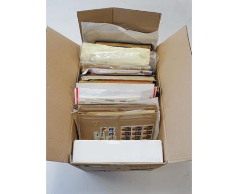 Benelux and Colonies, Carton with 1000s of mint and used stamps, on groups of pages, vintage albums etc, as bought in auction