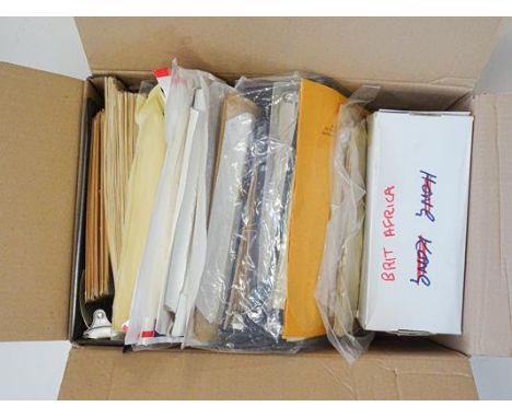 British Africa, Carton with collections on album pages as bought in auctions over the years, with noted Gambia mostly mint 18