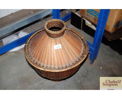 A cane lamp shade