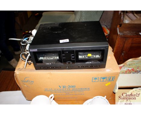 A Storacall duel cassette recorder