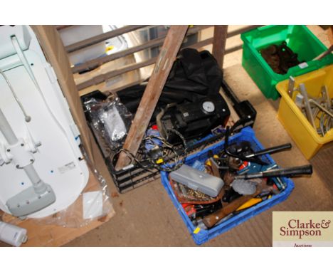 Two trays containing various tools 