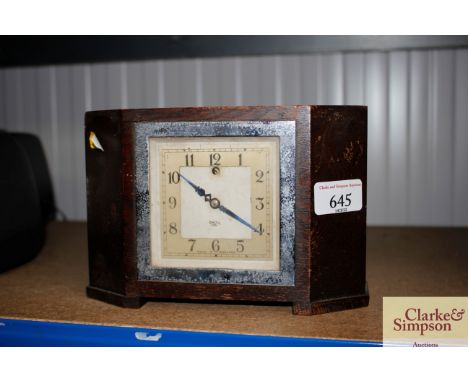 A Smiths electric mantel clock, lacking lead