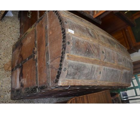 Wooden framed dome top trunk
