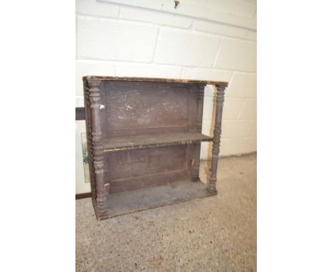 19th Century two tier shelf cabinet, formerly part of a larger piece, 87cm wide