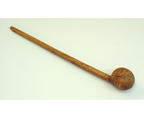 African tribal Zulu Warriors Knobkerrie (traditional club used in South and East Africa), good example of a hard wood club wi