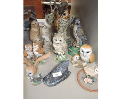 A selection of vintage owl and similar figures