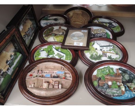 A selection of vintage wall hanging relief plaques