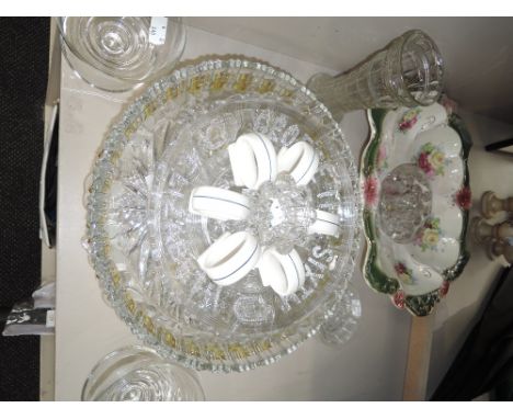 A selection of vintage glass wares and ceramics