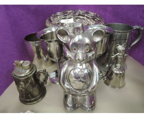 A selection of vintage plated wares and similar