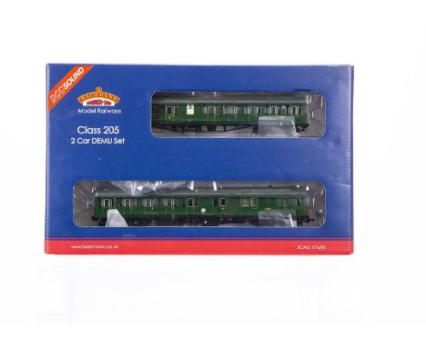 Bachmann exclusive for Kernow 00 Gauge 31236ZDS BR SR green 2-H Thumper class 205 two coach Diesel Electric Multiple Unit, in