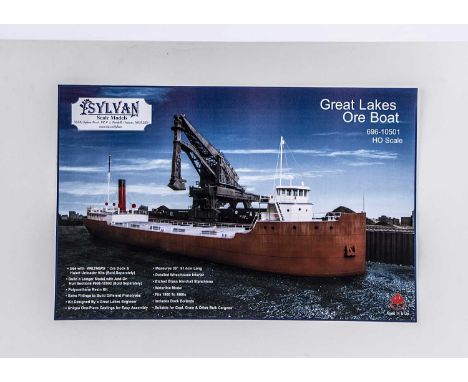 Sylvan Scale Models HO Scale Great Lakes Ore Boat, boxed 696-10501 resin kit, appears complete but unchecked, G-E, box G