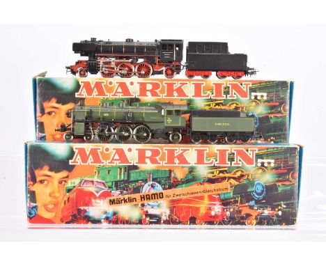 Marklin Hamo HO Gauge German Steam Locomotives and Tenders, two boxed examples, 8392  S 3/6 of the K Bay Sts .B in green live