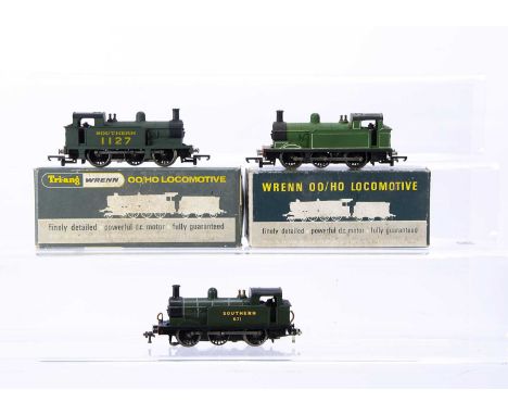Wrenn 00 Gauge original and repainted SR  green 0-6-0 Class R1 Tank Engines,  Tri-ang Wrenn W2206 1127, in original T/W box, 