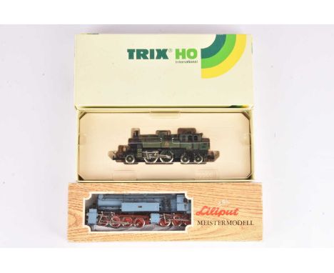 HO Gauge Rivarossi and Trix German Steam Tank Locomotives, boxed Trix 22430 Class DX II 2230 of the K Bay. Sts. B in green li