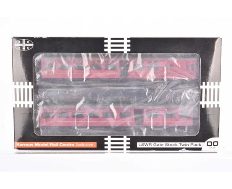 Kernow 00 Gauge K1004 LSWR Gate Stock in BR crimson set 363,  in original box, E, appears unused, box VG