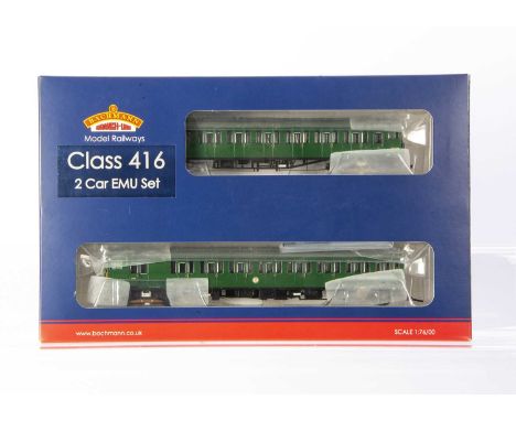 Bachmann 00 Gauge 31-376 BR SR green 2EPB EMU 2-Car 5770 Set, comprising Power and Trailer cars, in original box, appears unu