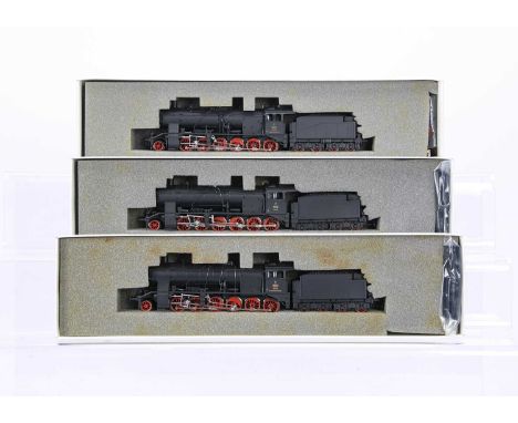 Rivarossi HO Gauge German Steam Locomotives with Tenders,  three boxed K Klass examples all of the Kw. St. E, 1300 K 1802, 13