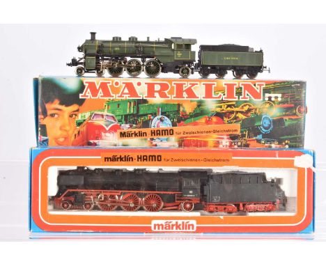 Marklin Hamo HO Gauge German Steam Locomotives and Tenders, two boxed examples, 8392  S 3/6 of the K Bay Sts .B in green live