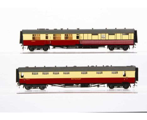 Pair of Willets Scale Models and Goddard kitbuilt BR crimson and cream Tavern/Buffet car and Restaurant Car, 1961 Wessex Bour