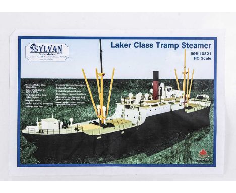 Sylvan Scale Models HO Scale Laker Class Tramp Steamer, boxed 696-0821 resin kit, appears complete but unchecked, G-E, box G