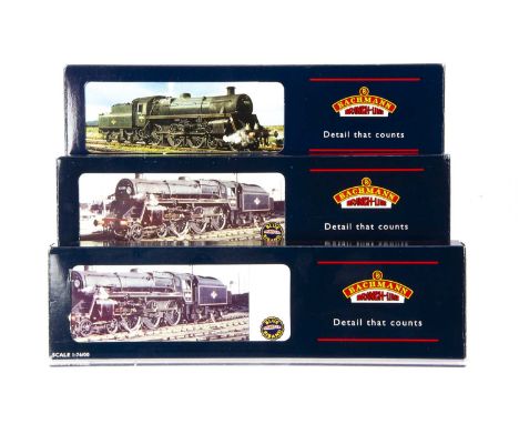 Bachmann 00 Gauge BR black Standard 5MT and 4MT Locomotives and Tenders, 32-502 Class 5MT 73082 'Camelot' (2) and 31-105A Cla