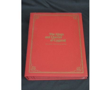 'THE KINGS AND QUEENS OF ENGLAND', AN ALBUM OF SILVER MEDALLIONS produced by John Pinches (Medallists) Ltd., complete from th