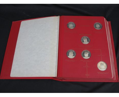 'THE KINGS AND QUEENS OF ENGLAND', AN ALBUM OF SILVER MEDALLIONS produced by John Pinches (Medallists) Ltd., complete from th