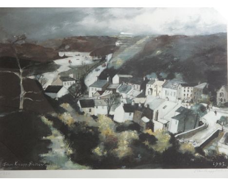 AFTER JOHN KNAPP-FISHER, (British born 1931, died 2015), 'Lower Town Fishguard', coloured lithograph, signed by the artist an