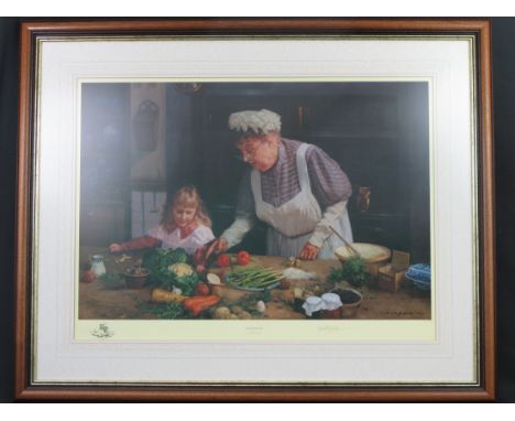 AFTER DAVID SHEPHERD, 'Granny's Kitchen', coloured print signed in pencil by the artist.  59cm x 79cm CONDITION REPORT: Good 