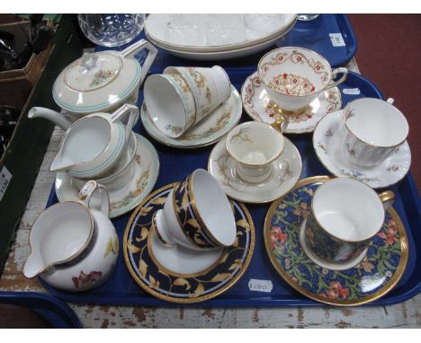 Noritake Tea For Two Set, William Morris , Tuscan and other cups and saucers, Spode Cabinet Collection jug:- One Tray