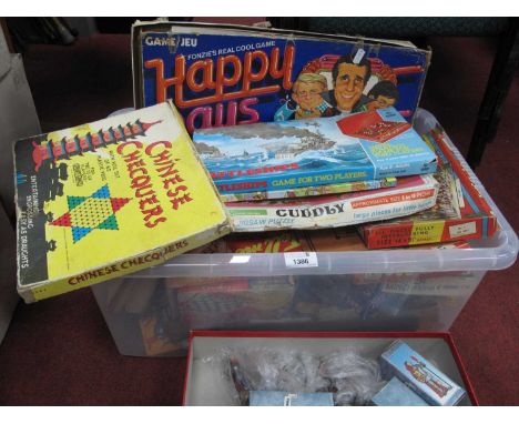 A collection Board Games, Puzzles, Child's Roller Skates, all unchecked for completeness, playworn. (One Box).
