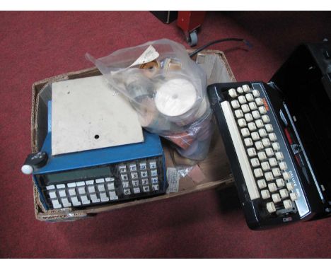 Wayfarer Saver Ticket Machine, many ticket rolls. Brother De-Luxe 220 typewriter.