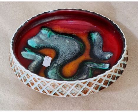 A Poole Pottery bowl, 17.5cm diameter, with a central abstract design, 