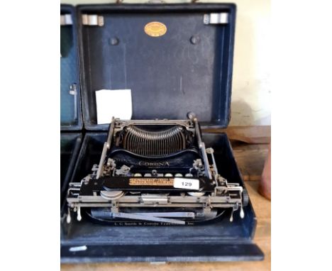 A 1939 vintage Corona typewriter, made in USA. 