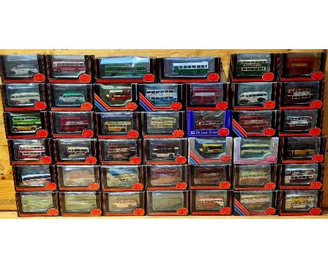 Approx. 41 boxed Exclusive First Edition die-cast model buses/coaches. 