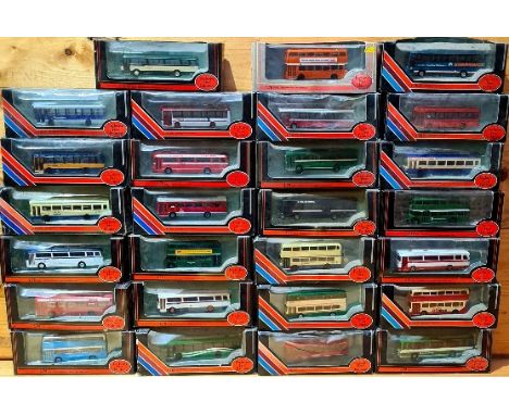 Approx. 27 boxed Exclusive First Edition die-cast model buses/coaches. 
