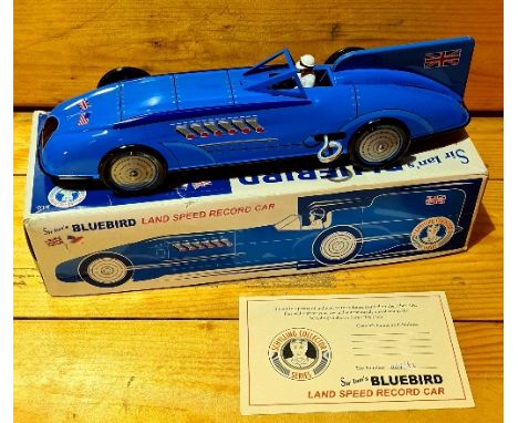 A Schylling Bluebird model car with box. 