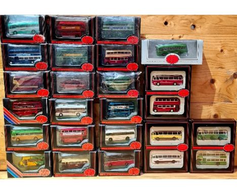 Approx. 25 boxed Exclusive First Edition die-cast model buses/coaches. 