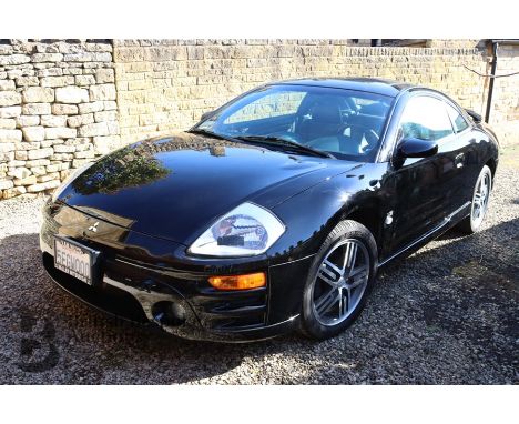 2003 black LHD Mitsubishi Eclipse GTS Coupe 10,500 miles, number plate VA52 ZBE, with one owner from new. This stunning Mitsu