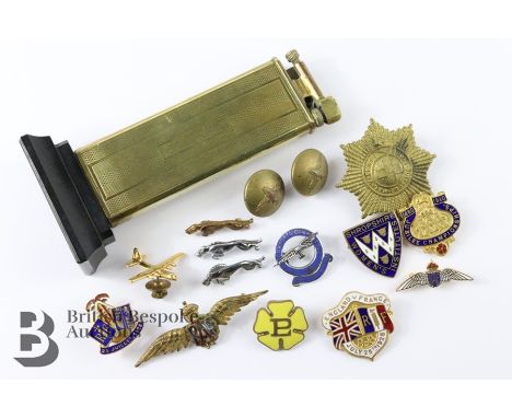 Miscellaneous badges, including two enamel RAF sweetheart badge, RAF Comforts Committee amongst others together with a vintag
