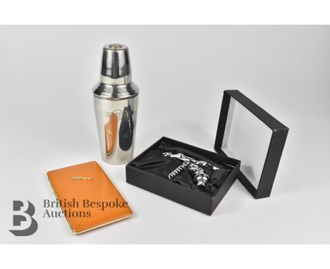 Jaguar accessories for the vintage Jaguar owner: to include a chrome plated Jaguar mascot corkscrews; a Jaguar Motorsport Mar