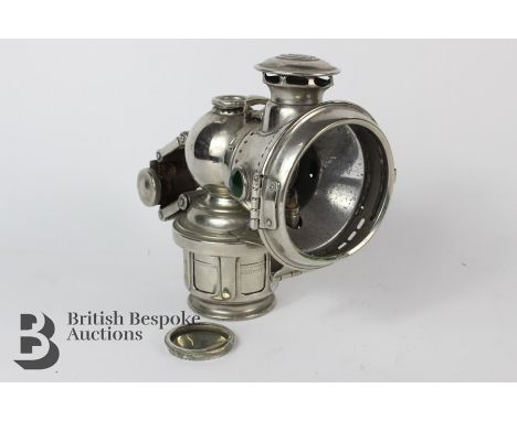 Early 20th century chrome plated Lucas bicycle lamp, no 262, approx 18 cms h.&nbsp;