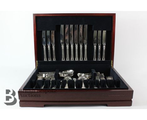 Cooper Brothers six place setting silver plated flatware, comprising six large forks, six small forks, six fish forks, six la