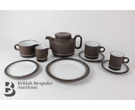 Hornsea Pottery tea service, comprising tea pot,milk jug, creamer, eighteen cups, fourteen coffee cups, twelve saucers, twelv