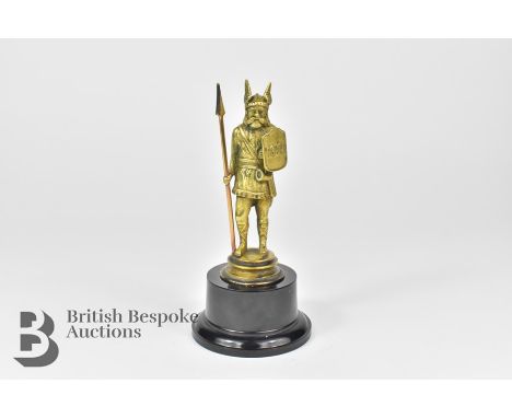 Automobilia interest - a brass full length (51/2" tall) Rover "Viking Warrior" motor car radiator mascot, the viking depicted