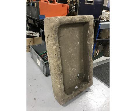 A stone trough 