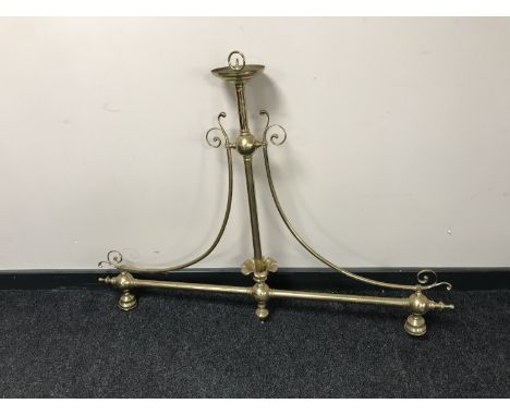 A brass snooker table light frame